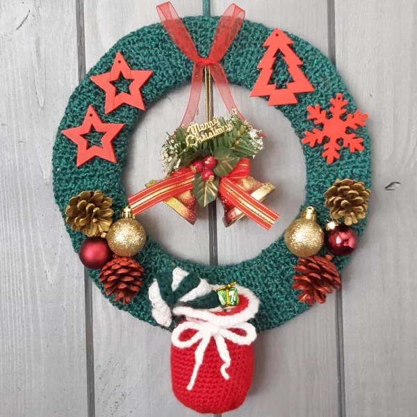 Couronne de Noël Hotte du Père Noël