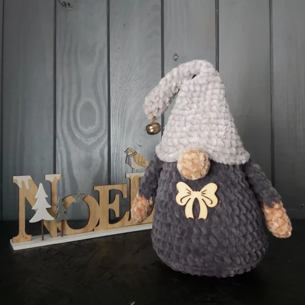 Gnome velours gris