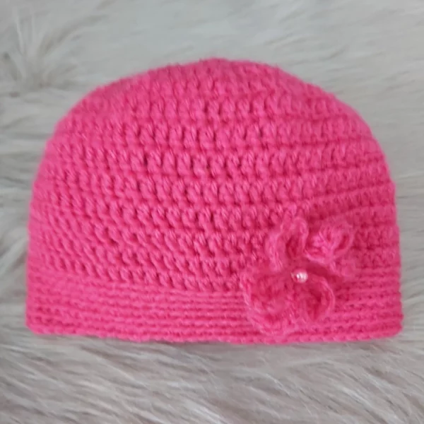 bonnet rose bébé 9-12 mois