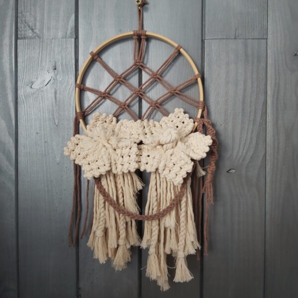 suspension macramé 2 fleurs