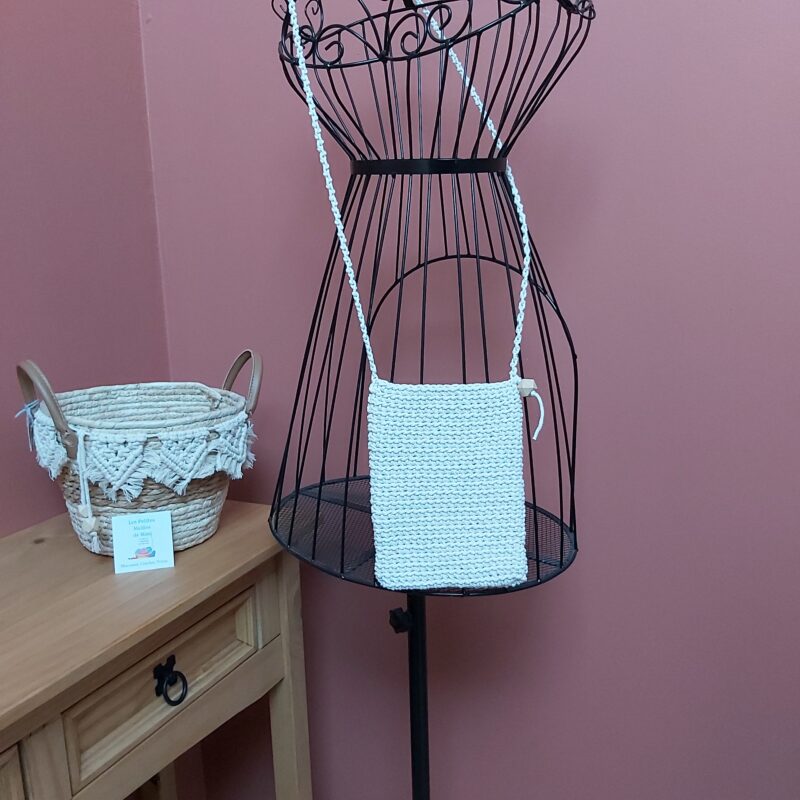pochette portable écrue