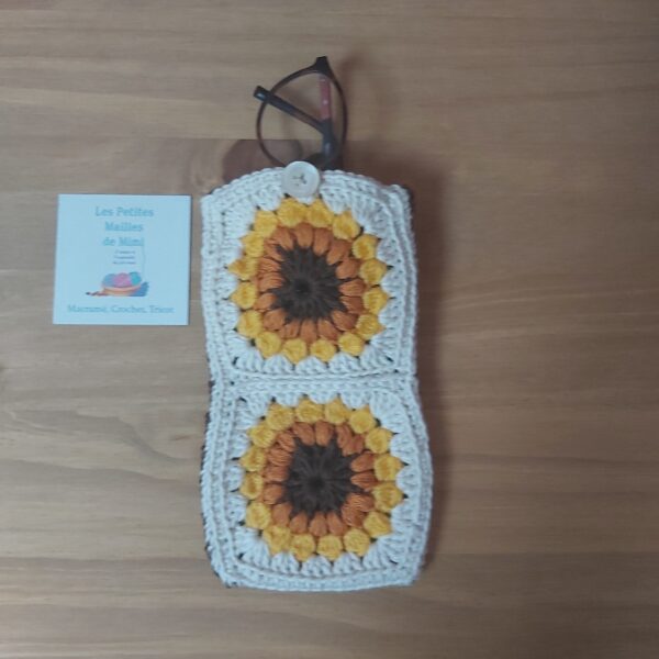 étui à lunettes tournesol