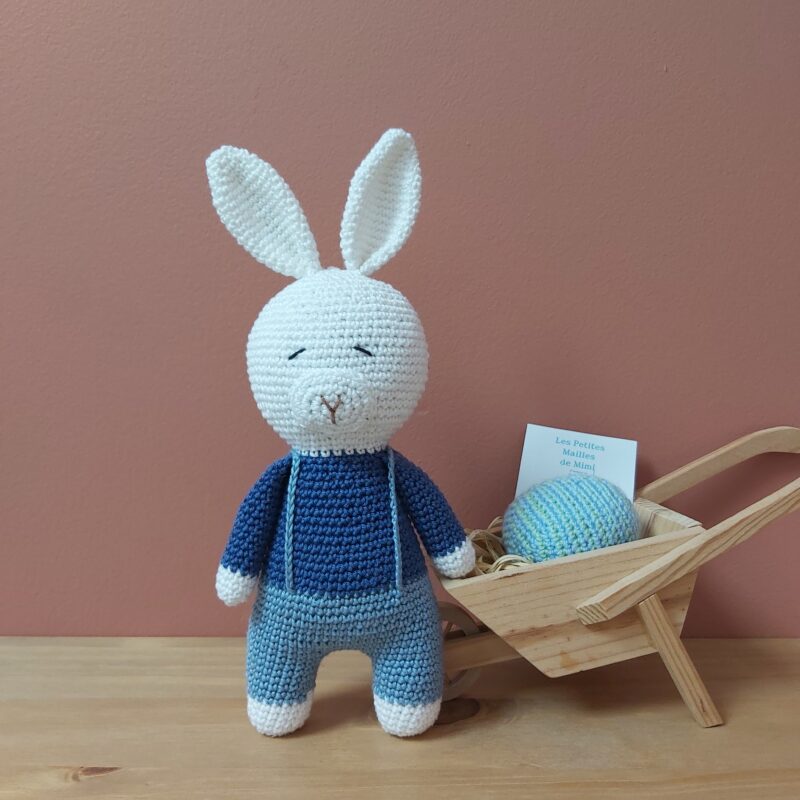 Lapin blanc et bleu