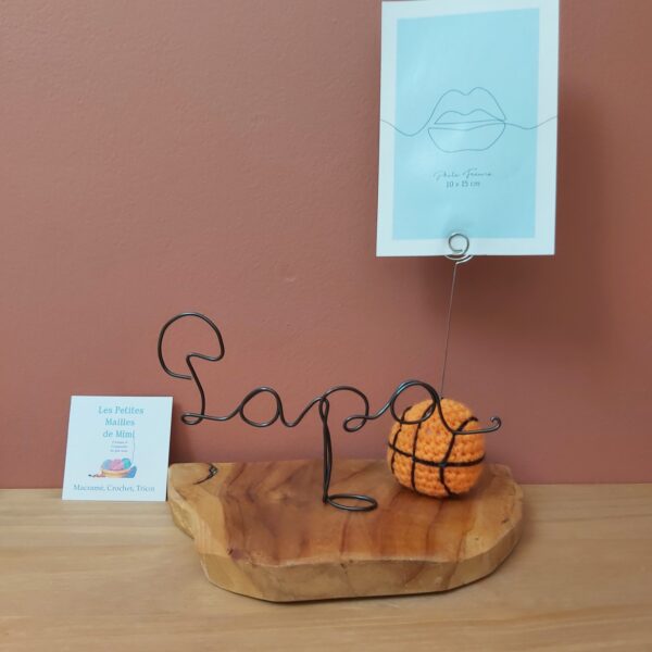Support photo papa ballon basket