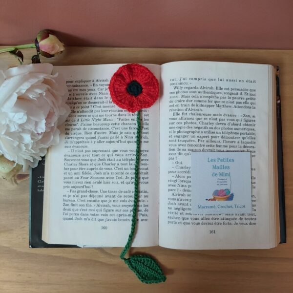 Marque-pages coquelicot