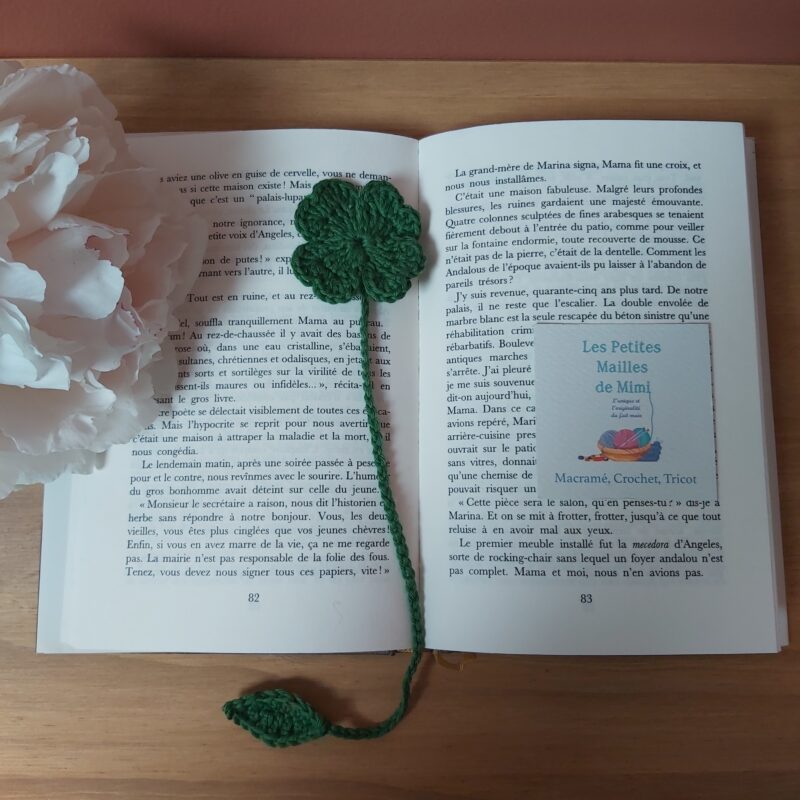 marque-pages trèfle à 4 feuilles