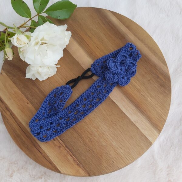 Headband bleu avec fleur