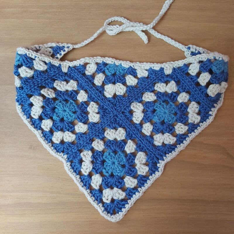 bandana bleu écru