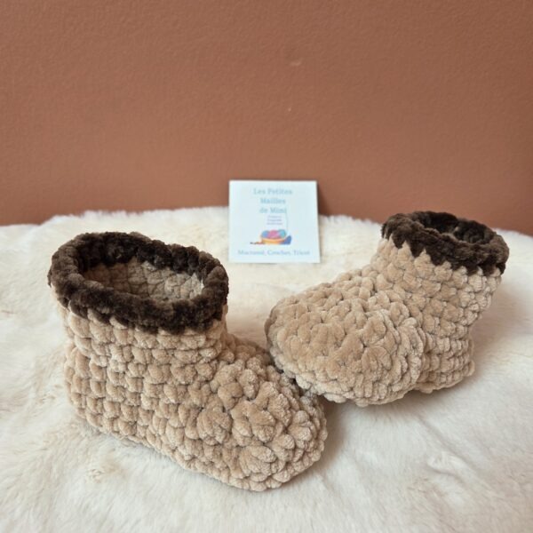 bottines bébé marron